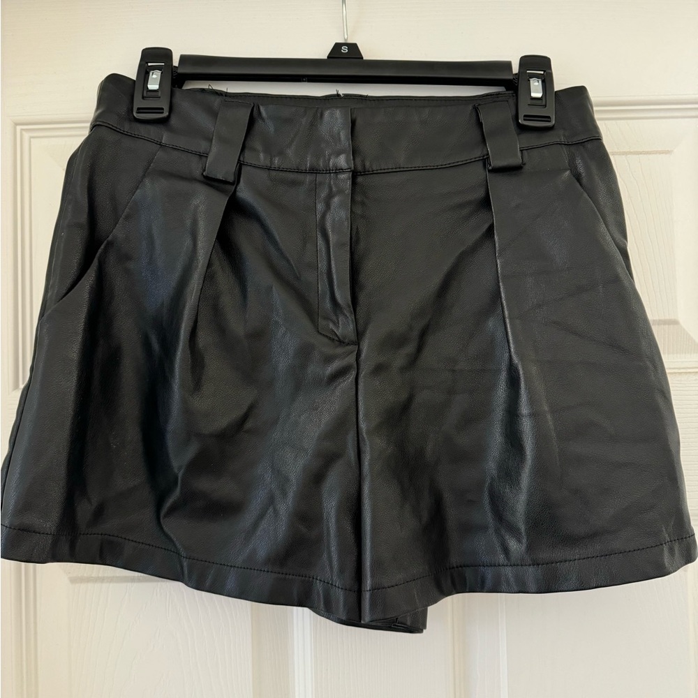 Vegan leather shorts size L
